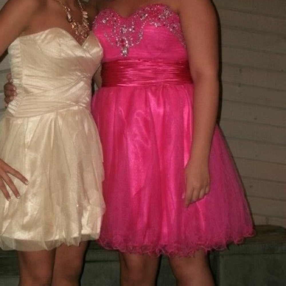Hot pink semi formal dress